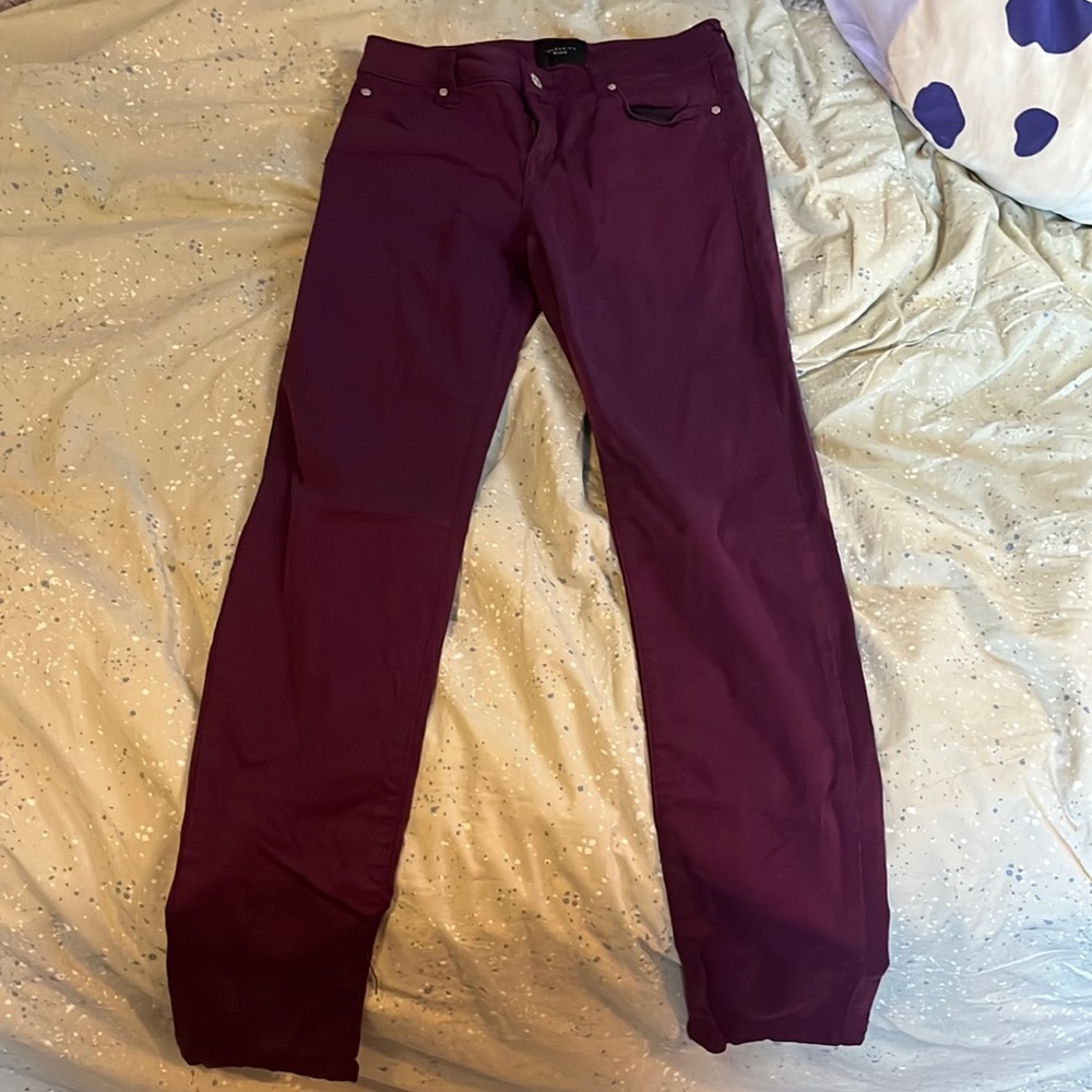 Purple skinny jeans